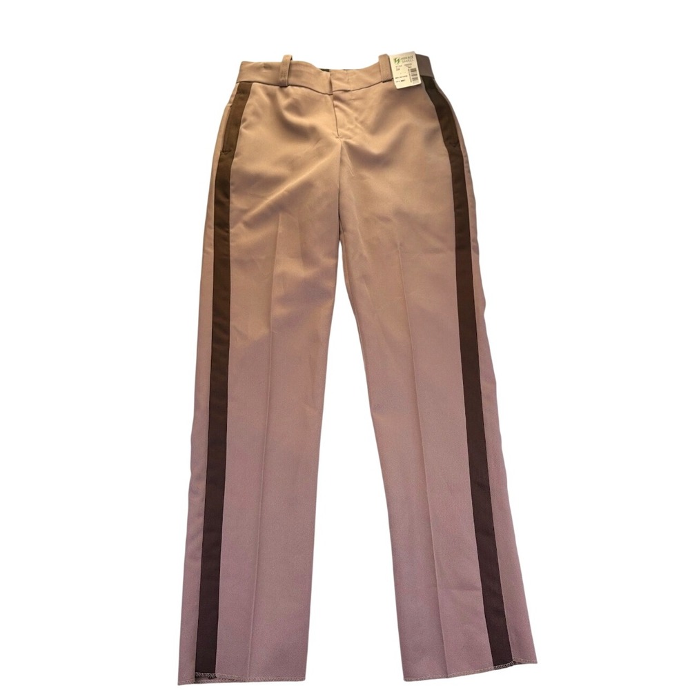 Horace Small Virginia Sheriff Pants Tan Brown Stripe HS2278 Unfinished Hem NWT